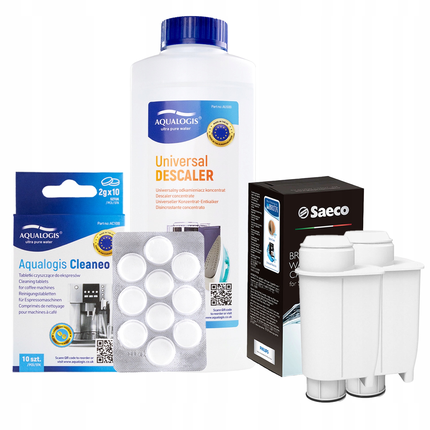 Sada Gaggia Intenza+ CA6702 2ks, odvápňovač 500 ml, Cleaneo