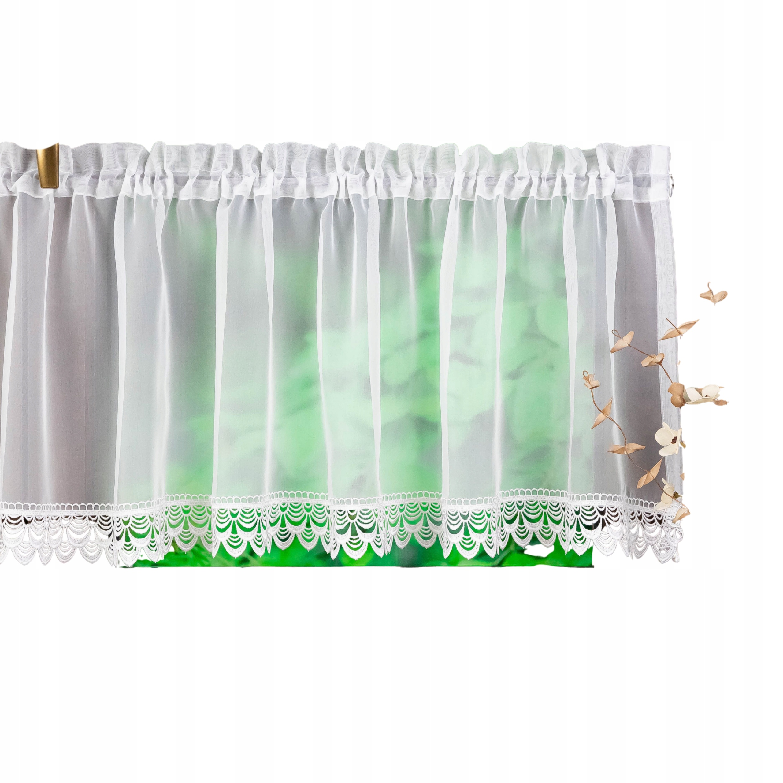 Vitrážková Záclona S Guipure 5CM Mušelka Na Tuneliku 300 x 75 cm