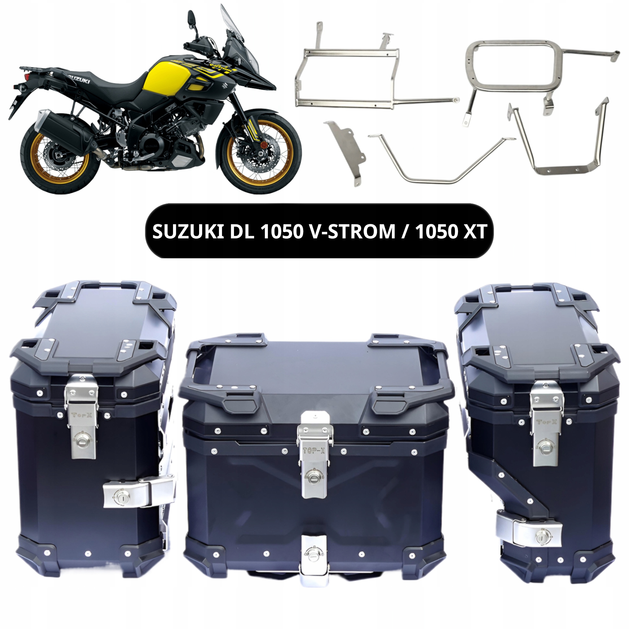 Eloxované Hliníkové Kufry Suzuki DL 1050 V-strom 1050 Xt 20+ TopX
