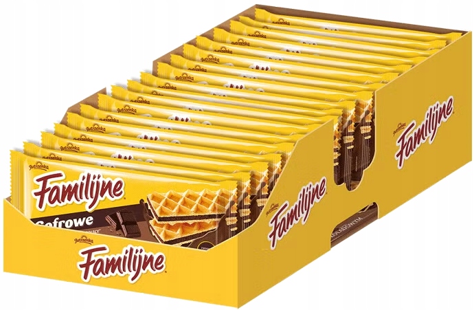Familijne Gofrowe wafle z musem czekoladowym 150 g x 23 Opak