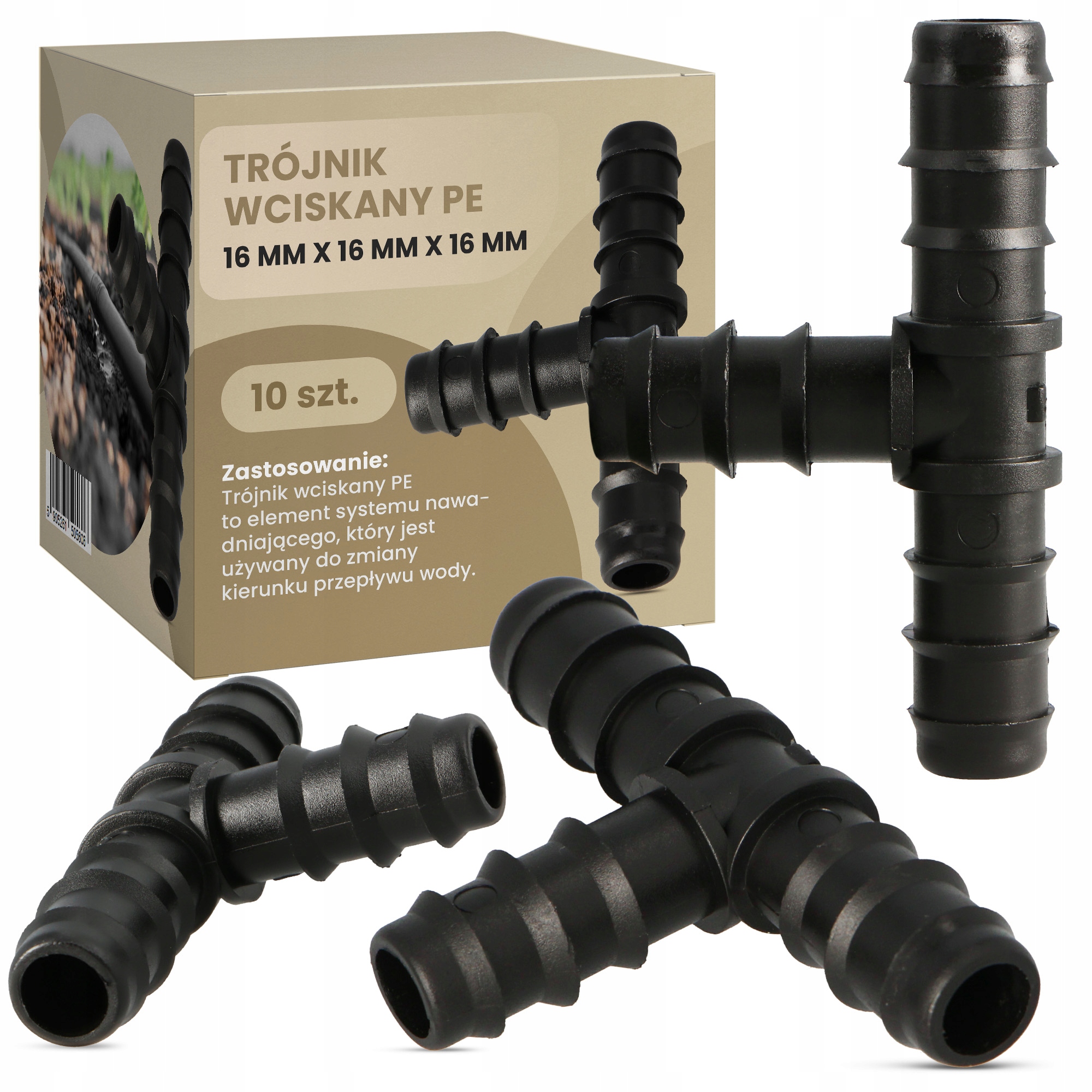 

10x Trójnik Węża linii Kroplującej 16x16