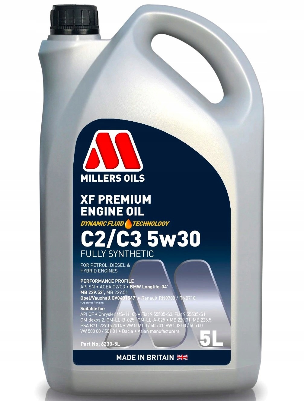 Olej silnikowy Millers Oils Xf Premium C2 C3 5w30 5L