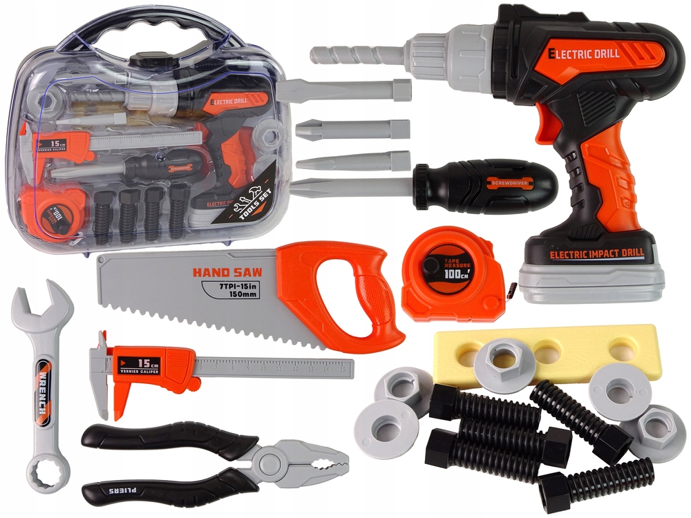 Walizka narzędzia majsterkowicz wiertarka baterie