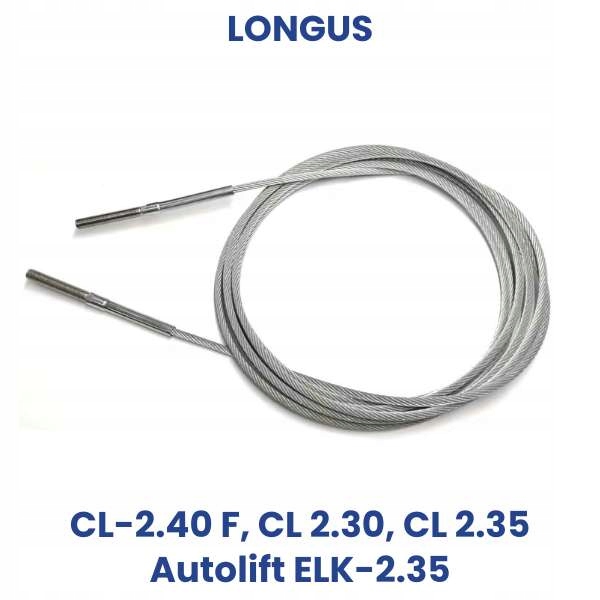 Náhradní lanko Longus: Ocelové lano CL 2.40 F, CL 2.30, CL 2.35, Elk 2.35