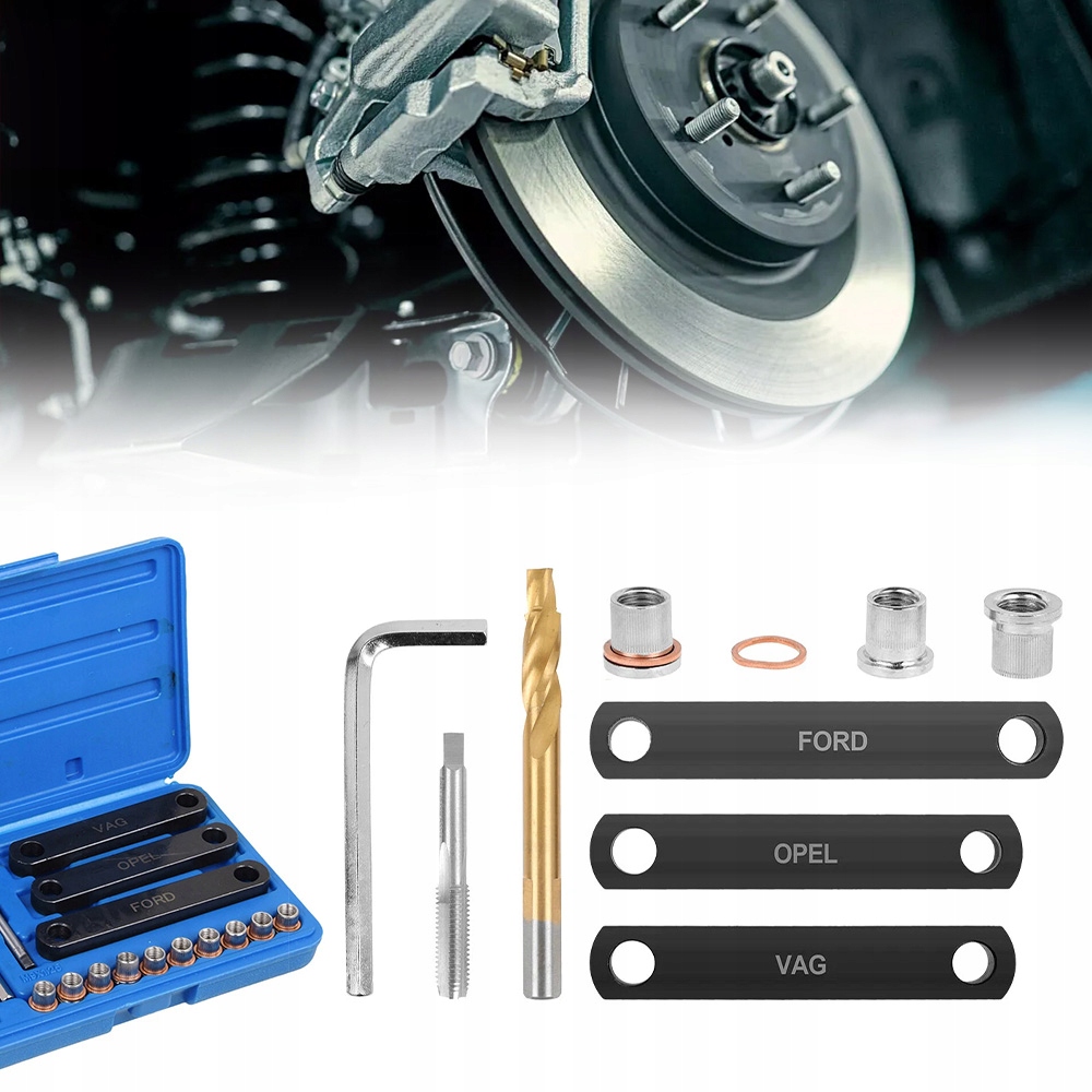 Sada Na Opravu Závitů Brzdových Třmenů M9x1,25 brzda Vw Golf Aud