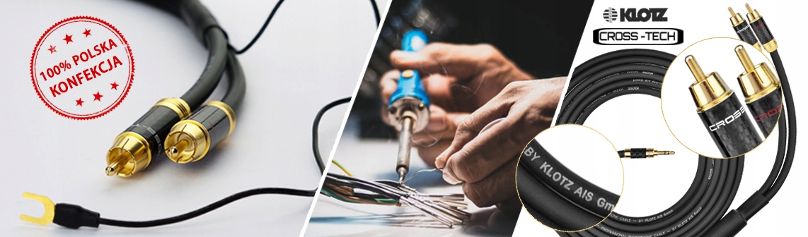 Kabel audio cinch Klotz 1RCA - 2RCA typu Y przewód do subwoofera - 5m Długość kabla 5 m