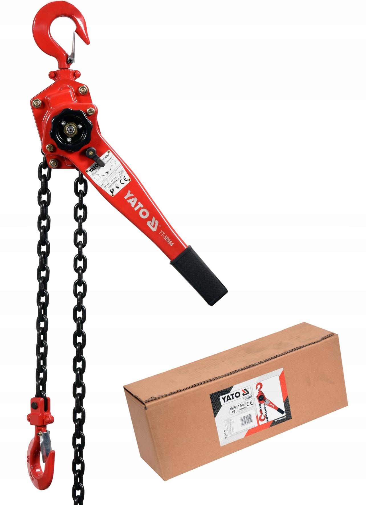 YATO лебідка ланцюгова лебідка 1500 кг 1,5 т