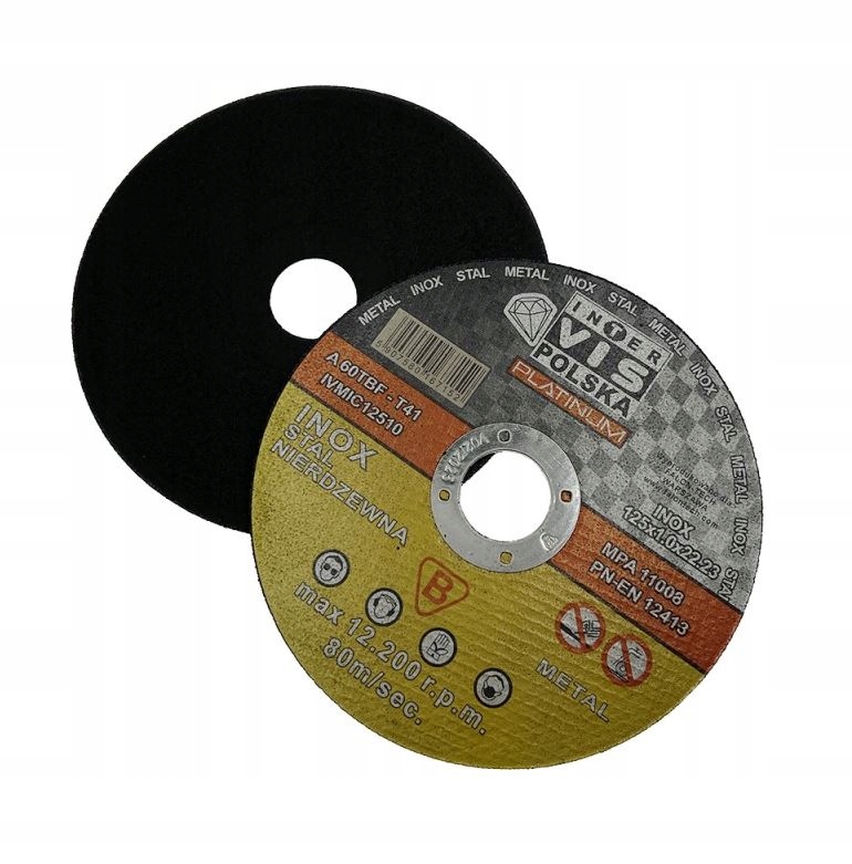TARCZE DO CIĘCIA STALI NIERDZEWNEJ INOX 125/1 IV Seria INTER VIS DIAMOND