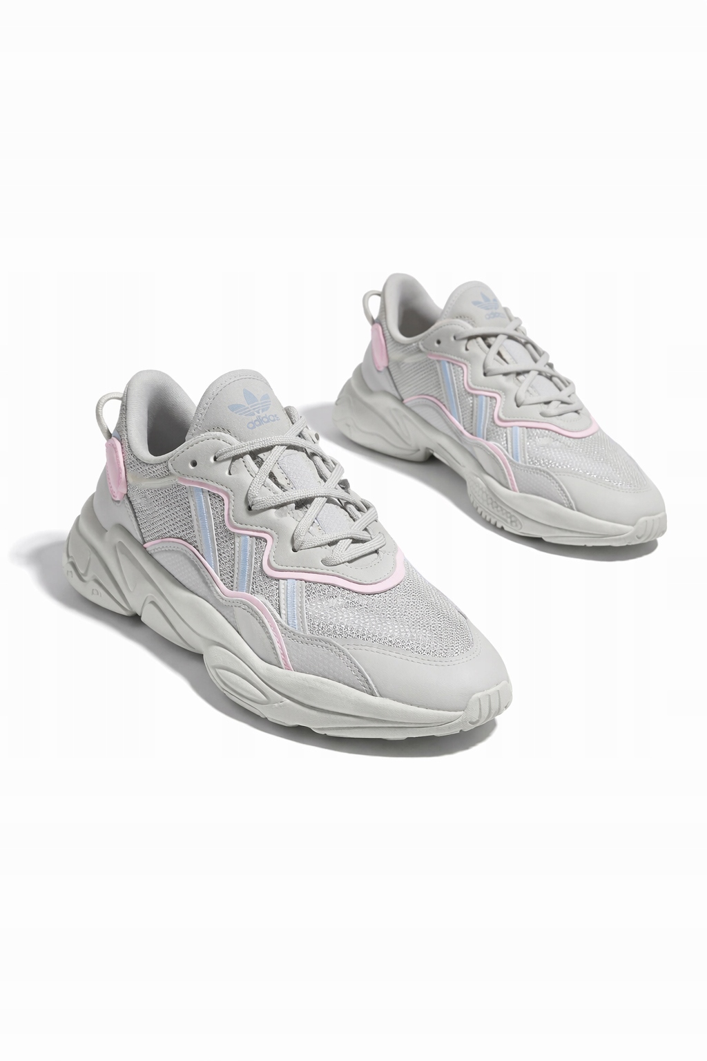 Adidas Šedé Sportovní Boty S Modrým Logem A Růžovým Pruhem 41 1/3 I2F