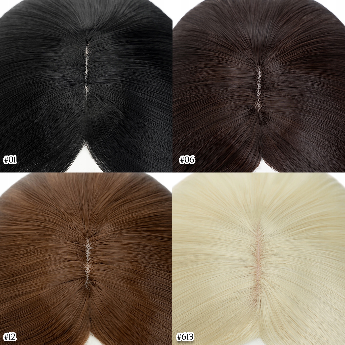 jak NATURALNE TUPET DAMSKI TOPPER czubek głowy #M4 Typ włosów syntetyczne