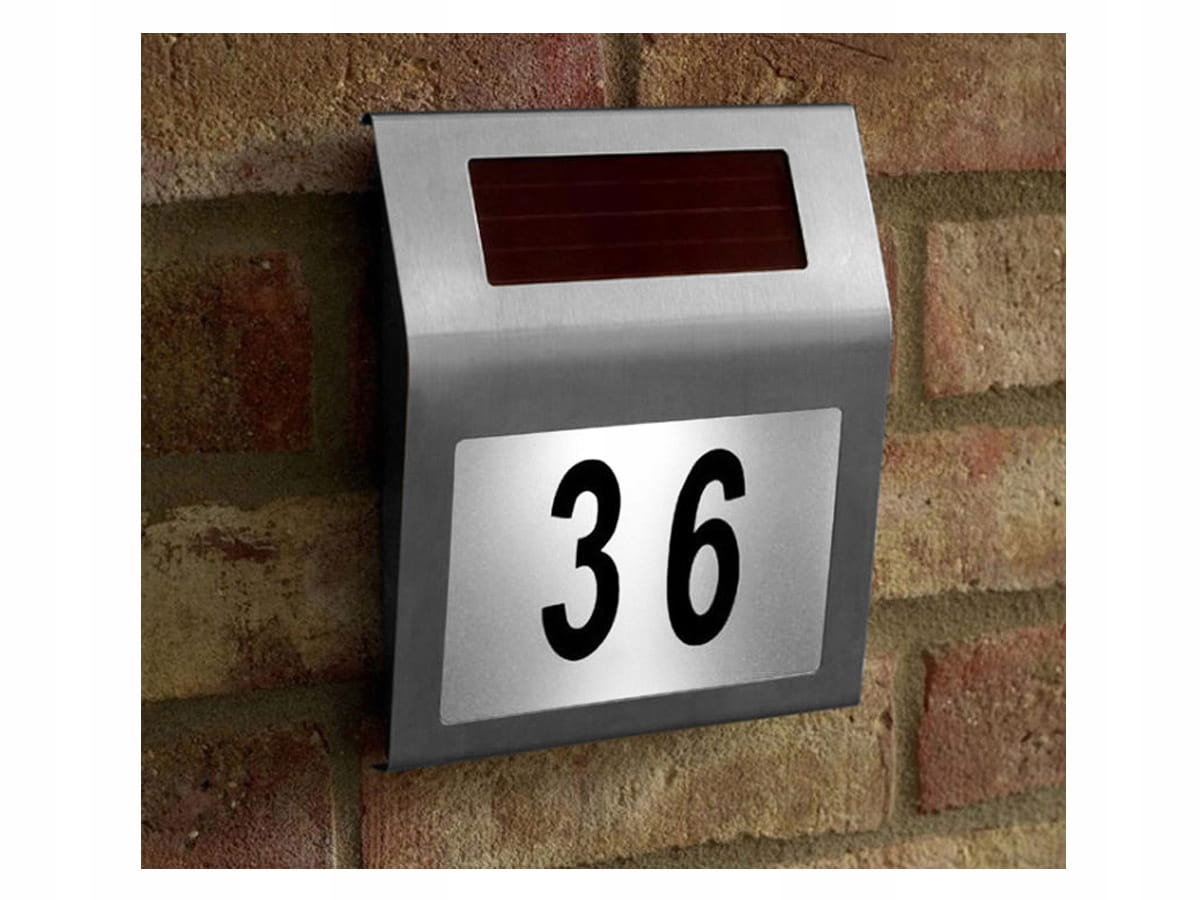 Podświetlany NUMER DOMU lampa SOLARNA LED IP44 Kod producenta M837
