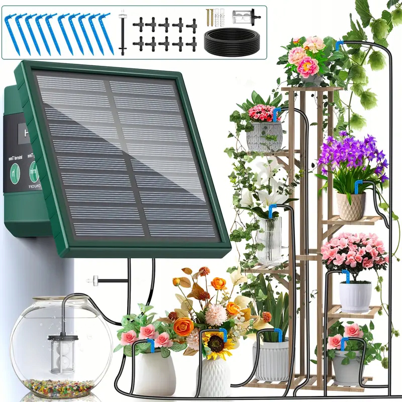 Zařízení Pro Zavlažování, Solární Systém, 10 Intervalových Režimů 400 Ml/min