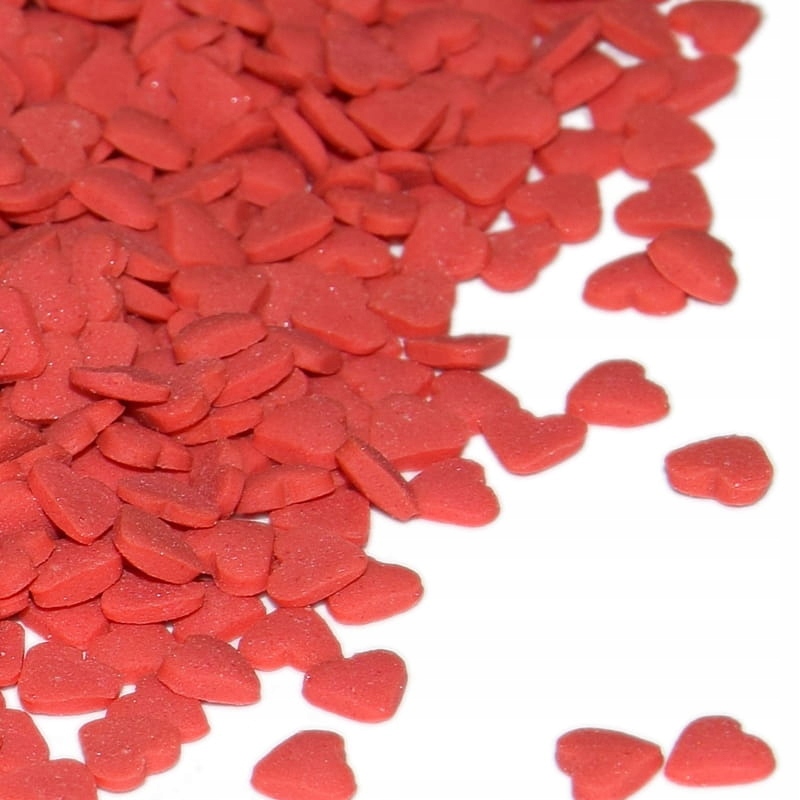 Levně Cukrový Posyp Červená Srdíčka 1 kg Konfety