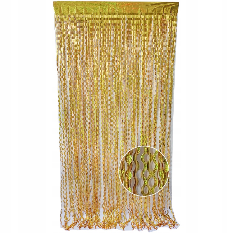 

Kurtyna złota Spirale holograficzna Tło zdjęcia S9