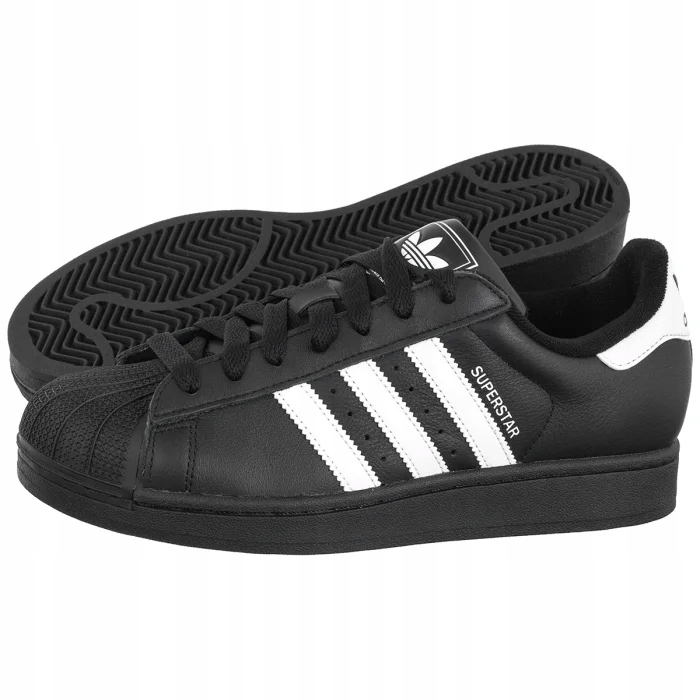Kožené pánské tenisky adidas Superstar II JI0079 černé