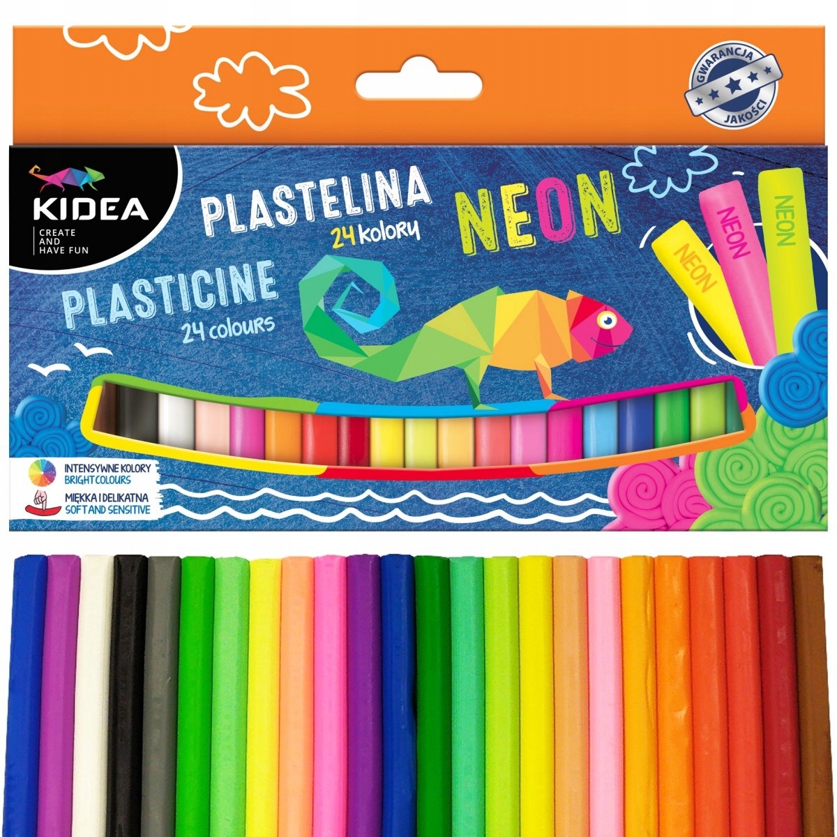

Plastelina 24 Neon Kidea