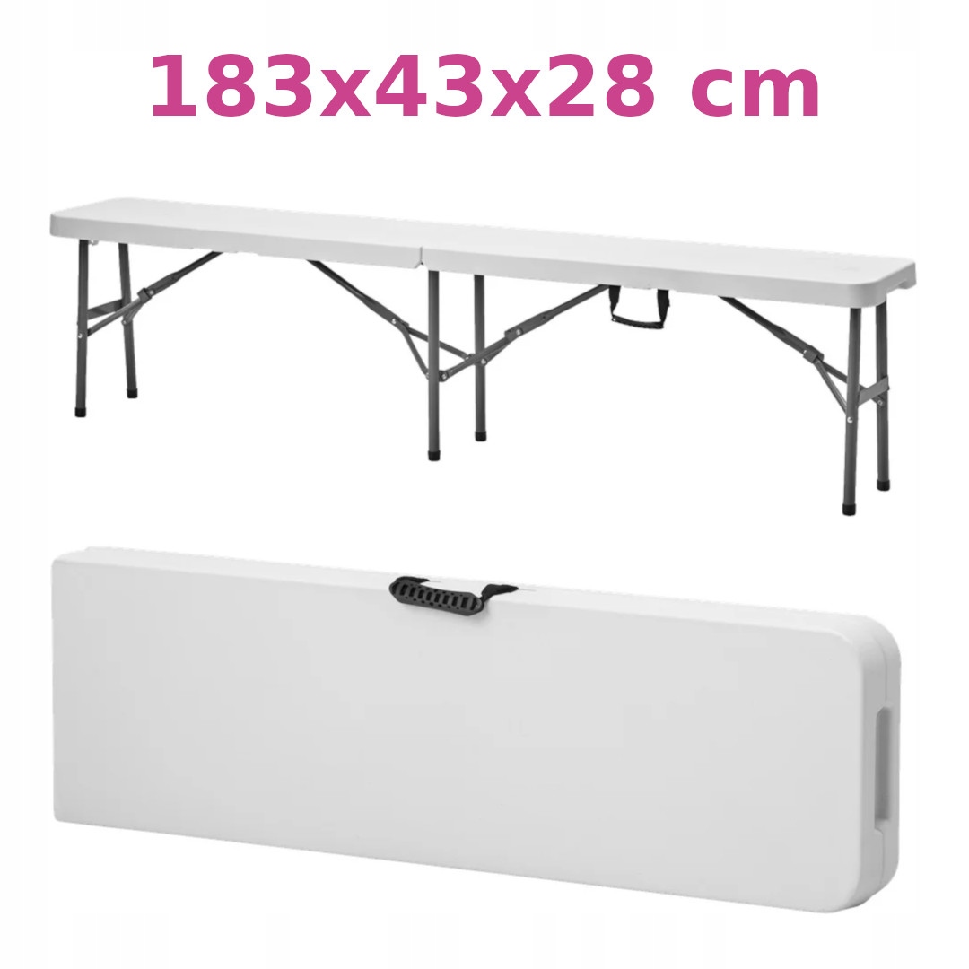 Skladacia záhradná lavička 183x43x28 cm