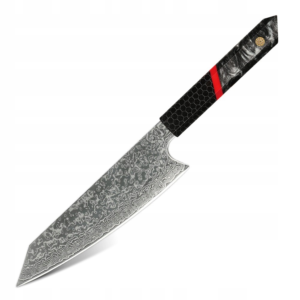 Damaškový kuchynský nôž Za 37452 Utility/Čierna/Červená KP-37452