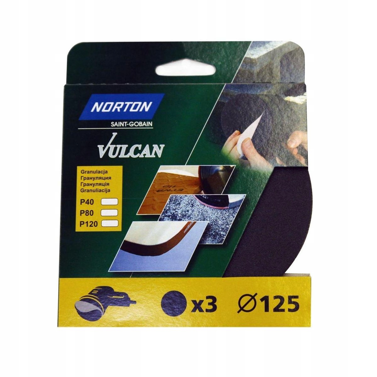

Krążki do betonu ceramika Norton 125 P40 3 szt.