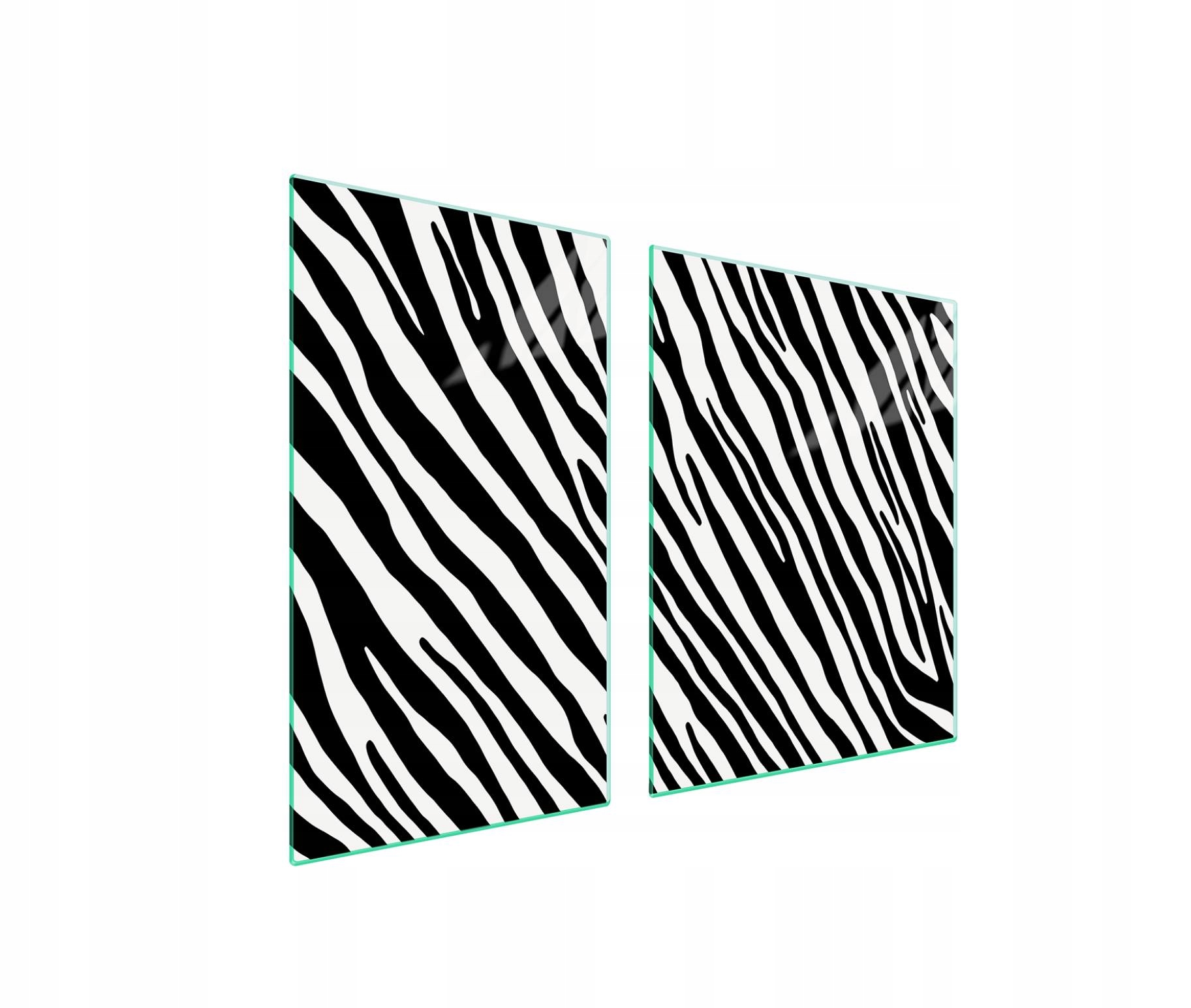 7v1 skleněná ochranná deska na sporák 100x52 Zebra