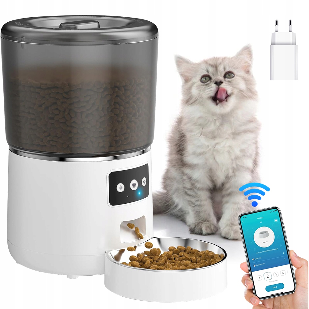 Levně Automatické Krmítko 4 L Wifi Smart App Ovládání Velká Kapacita