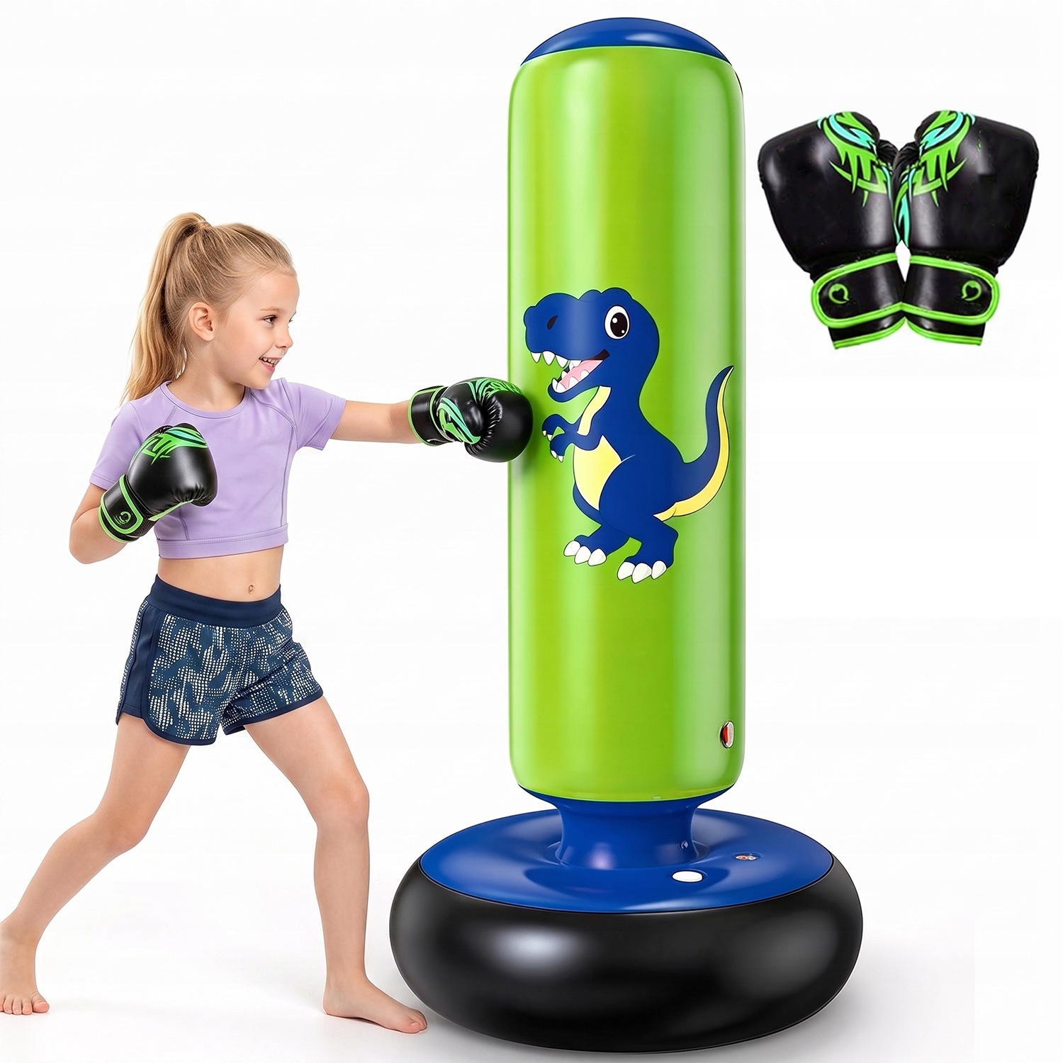 Worek bokserski nadmuchiwany 120 cm stojący treningowy dla Dzieci Mma