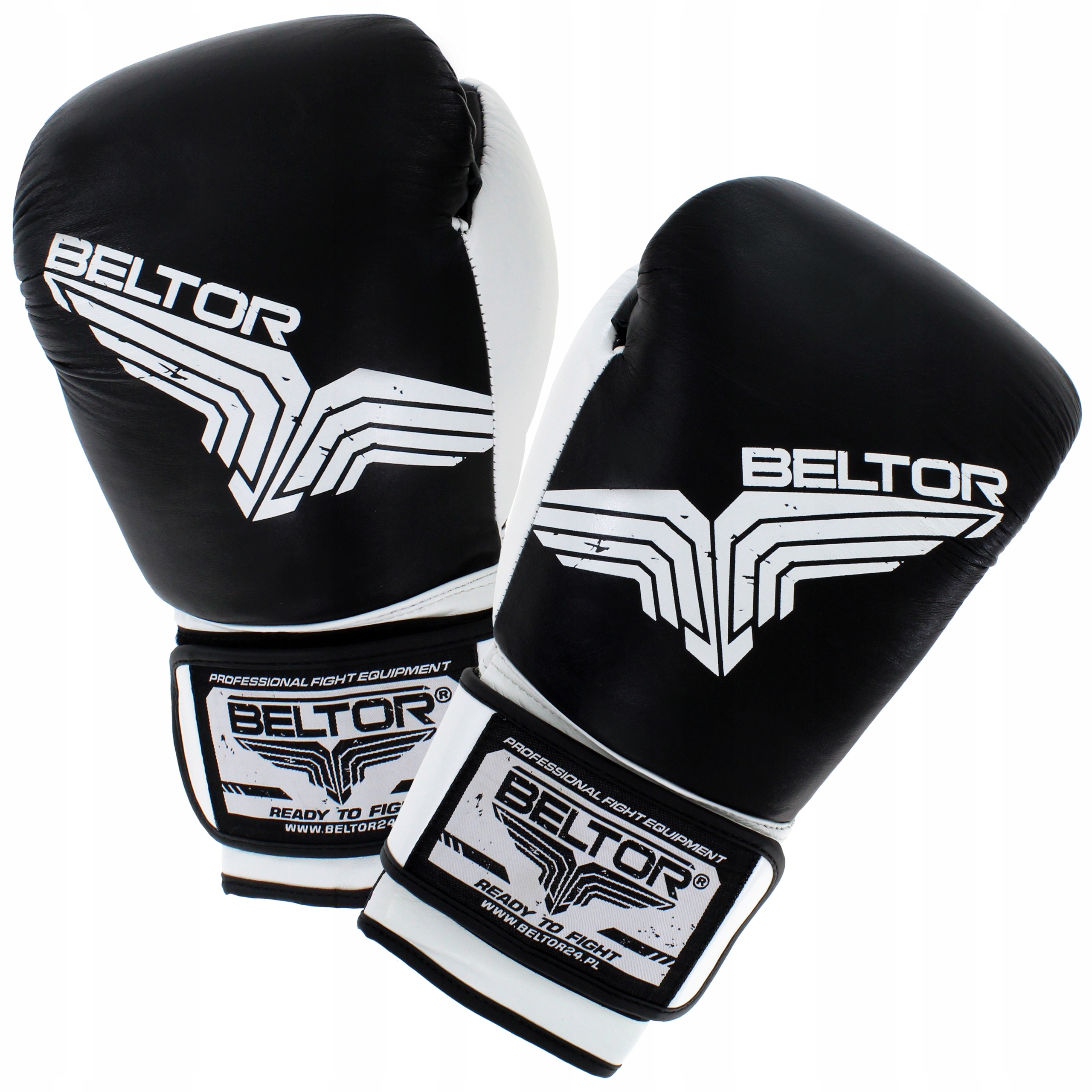 Beltor Sparingowe Rękawice Bokserskie Treningowe Pro-fight Czarne 12 Oz