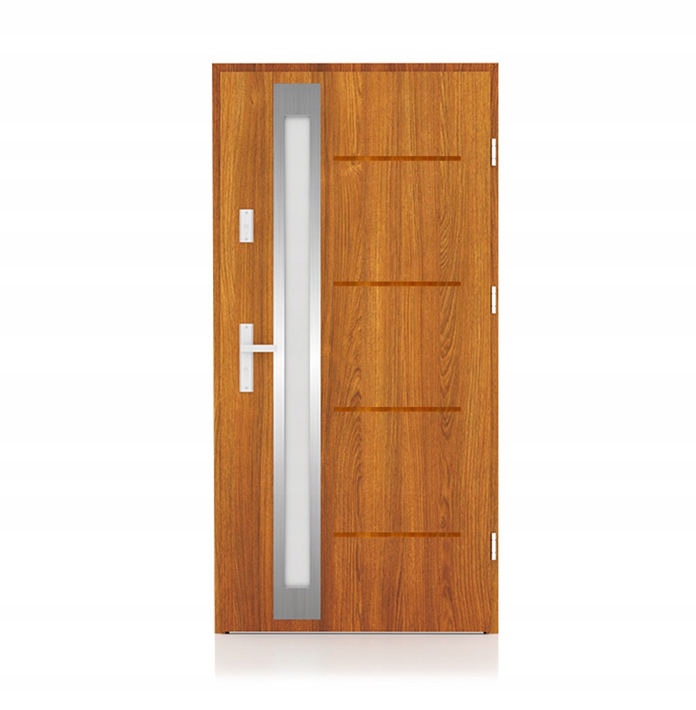 Drzwi zewnętrzne stalowe 90/55 ZŁOTY DĄB PIASK.