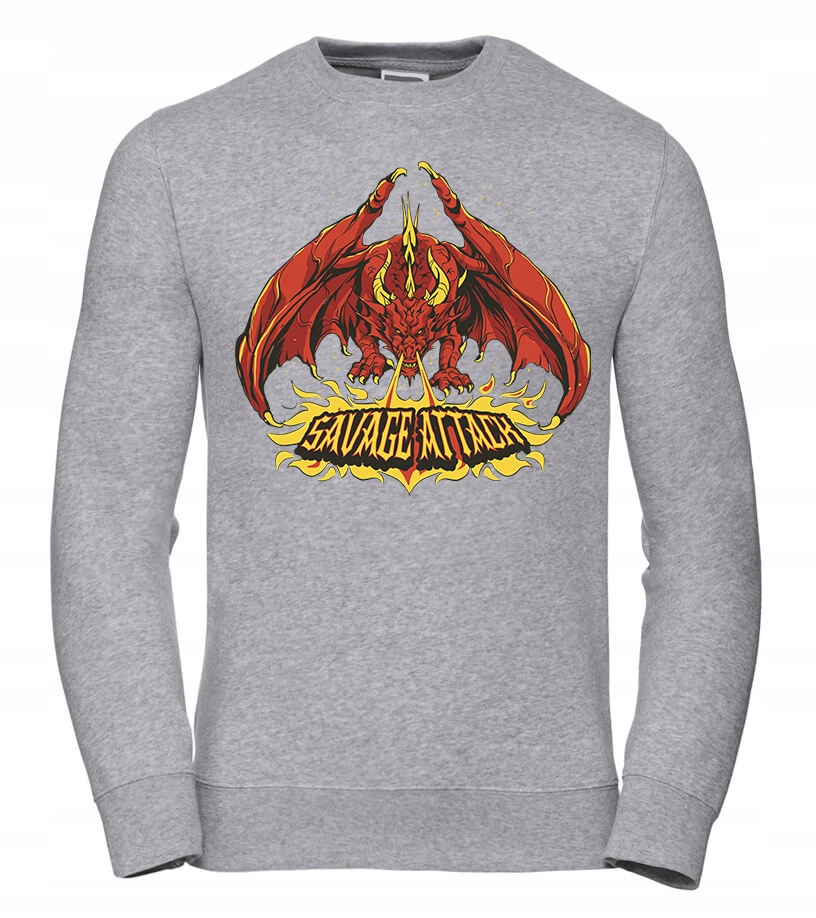 Pánská Mikina Anime Dragon Drak 3XL Šedá Pro něj Chlapa Manžela Chlapa