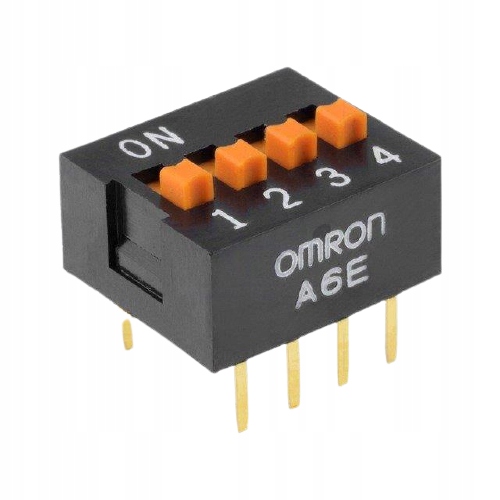

Przełącznik Dip-switch 4-pozycyjny Omron A6E-4104