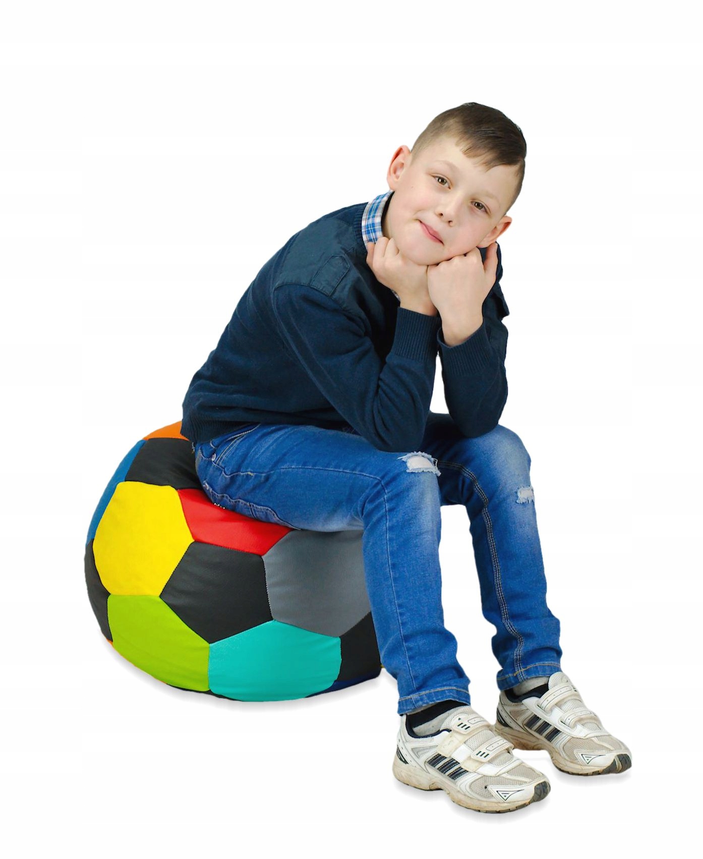 PIŁKA PUFA PODNÓŻEK 50cm 60L KOLOROWE SZALEŃSTWO Szerokość mebla 50 cm