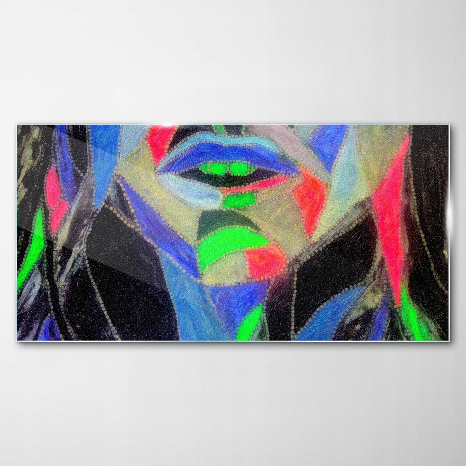 Obraz Sklenená dekorácia Tvár Dievčatá Umenie 120x60