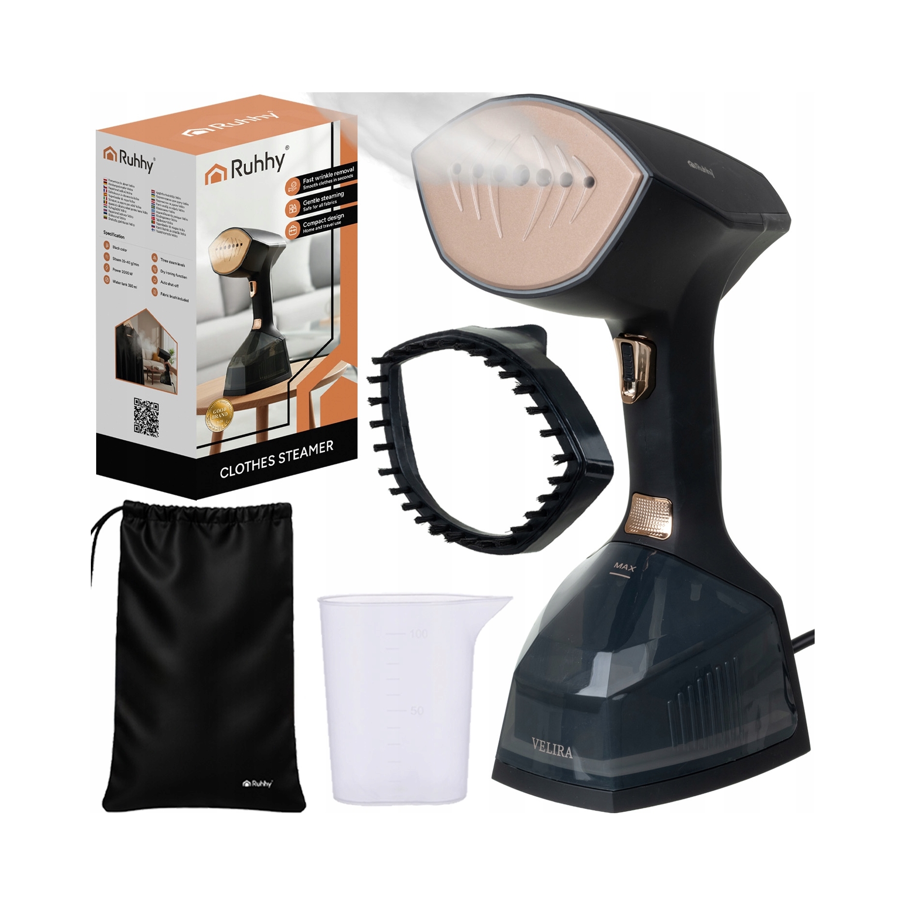 Steamer Parownica Do Ubrań Żelazko Parowe Szybkie Nagrzewanie 3 Tryby 2000W