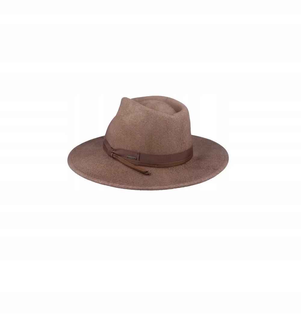 Dámský elegantní vlněný rančerský klobouk Brixton, hnědý, vel. M 58 cm