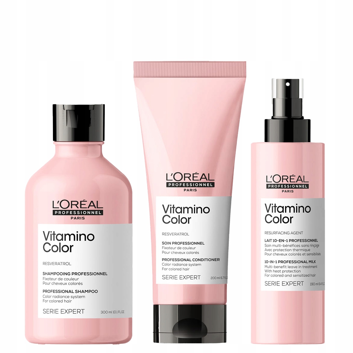Loreal Vitamino Color sada kondicionérů sprej a šampon pro barvené vlasy