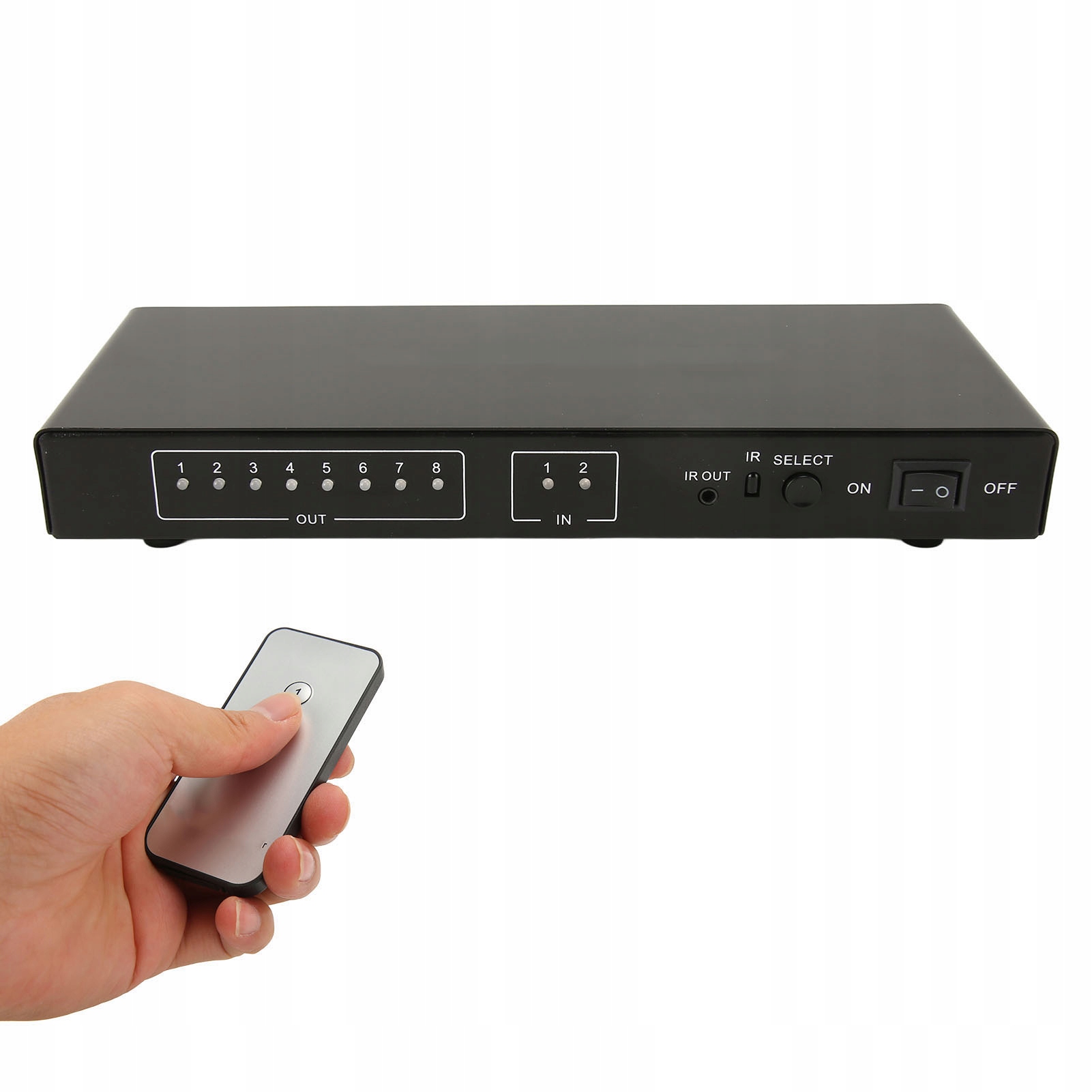 2 w 8 Out HD Multimedia Interface Splitter 4K 60Hz 2x8 HD interfejs TA