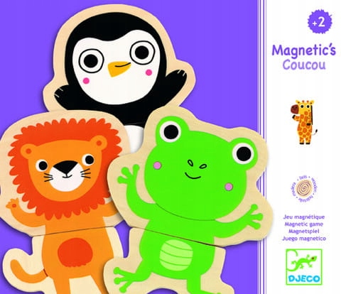 

Puzzle drewniane magnetyczne Djeco 03118 Dżungla