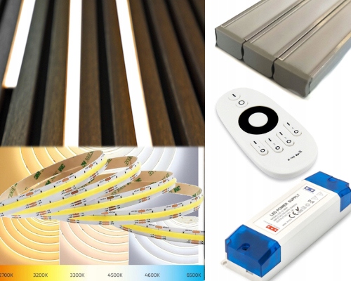 Osvětlení lamel 3x Led lampa Cob Cct Multiwhite Teplá-neutrální-studená