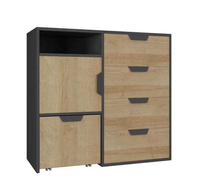 Komoda Cortina 90 cm do obývacího pokoje Ložnice Grafit