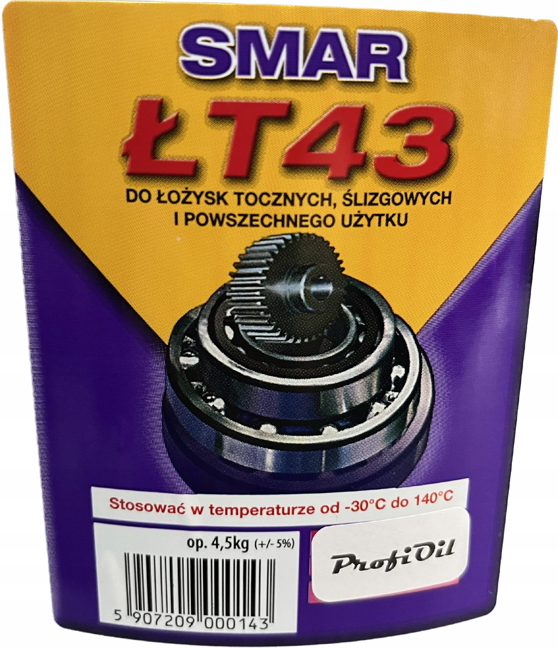 SMAR DO MASZYN ŁOŻYSK TOWOT ŁT-43 0,85 Rodzaj towot