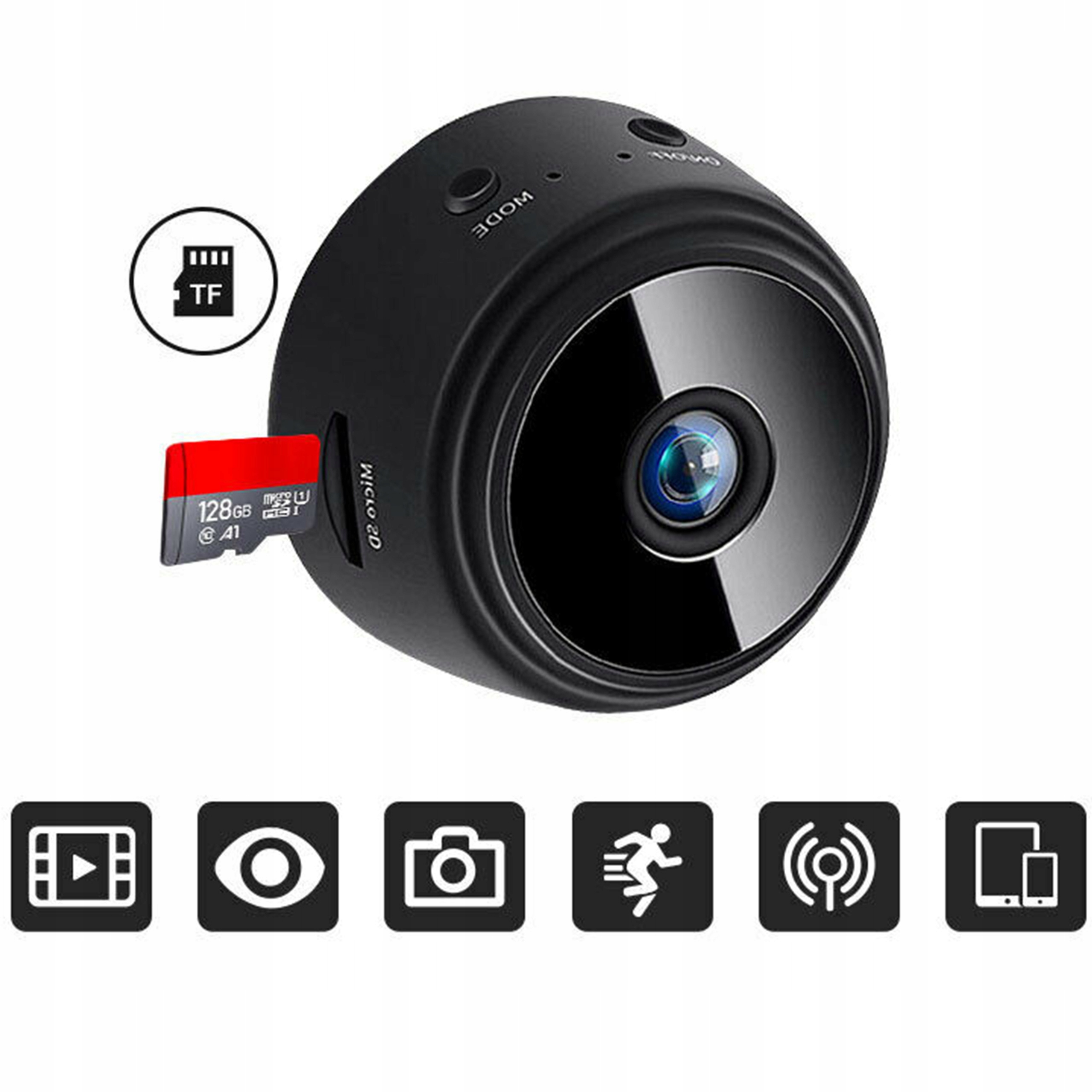 

Mini Kamera Do Ukrycia WiFi FullHD Detekcja Ruchu