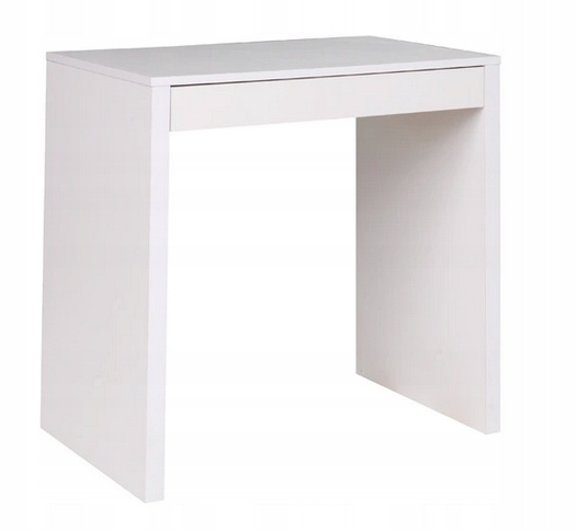 Tanie małe biurko toaletka 80 cm sonoma biały