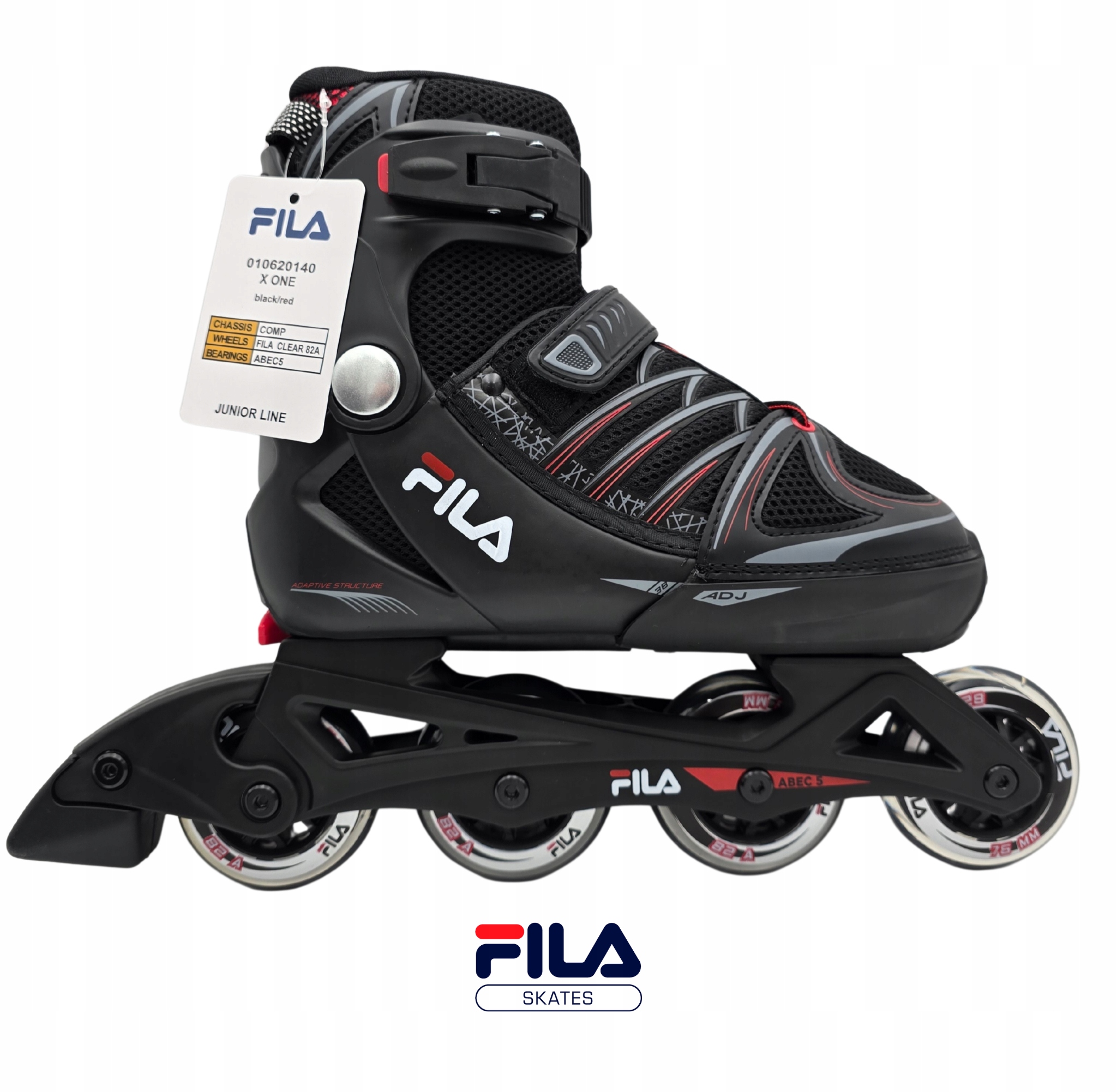 Kolečkové Brusle Fila Skates X-one Black/Red Fitness Černé XL 38-41EU