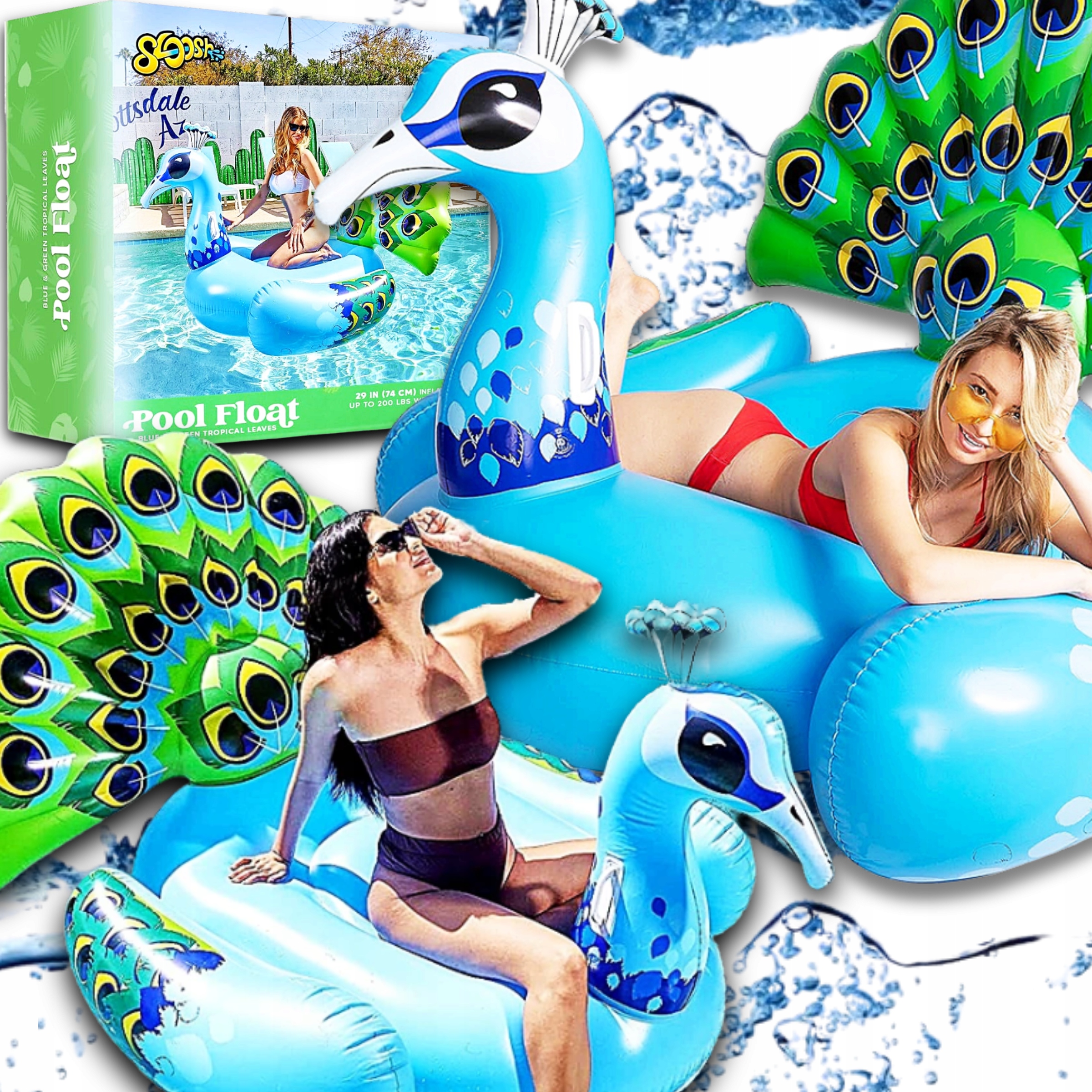 DUŻY MATERAC NA WODĘ LEŻAK DLA DZIEWCZYNKI CHŁOPCA PAW PONTON WAKACJE NOWY