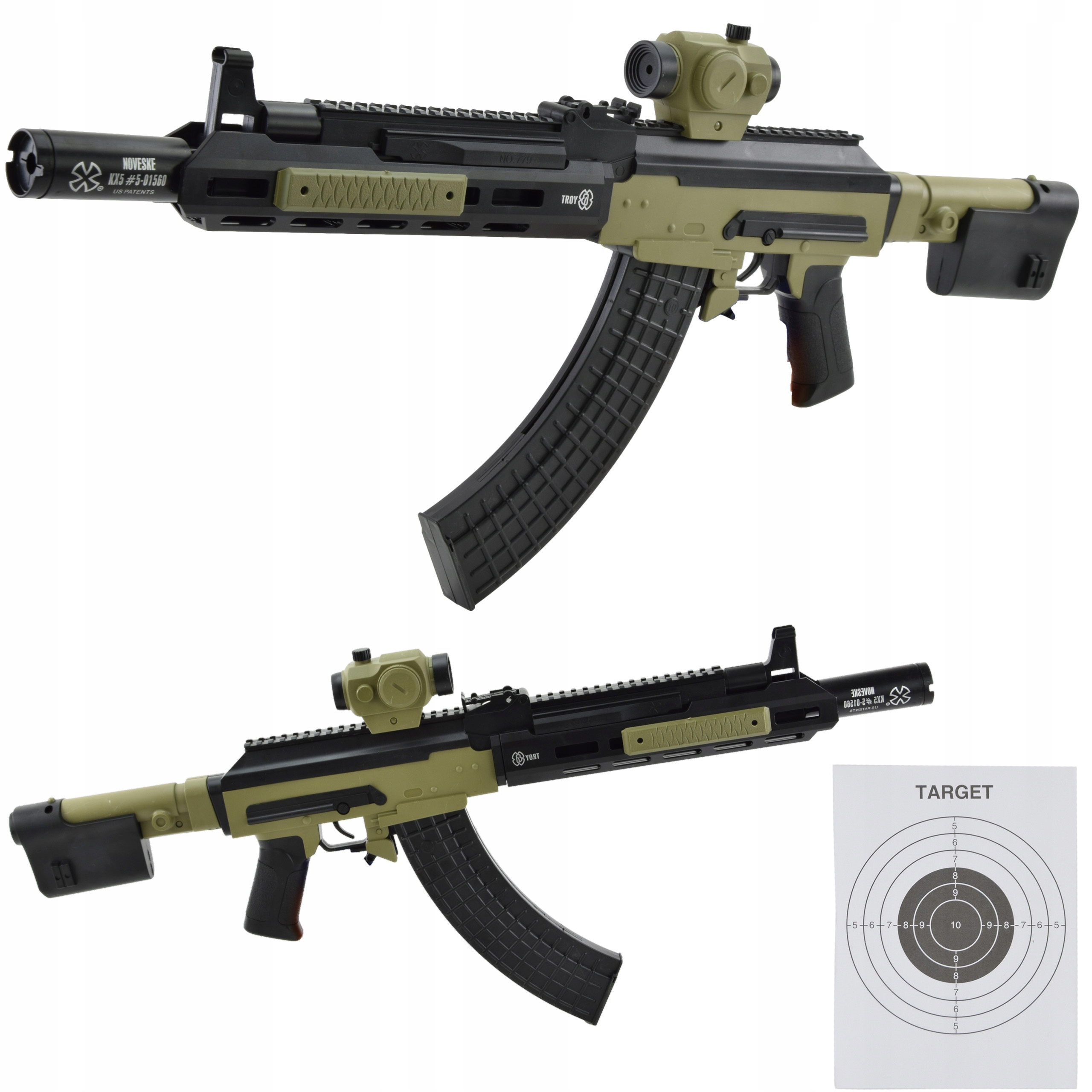 KARABIN ZABAWKA ASG SPRĘZYNOWY MANUALNY PISTOLET KULKI BB LASER DLA DZIECI