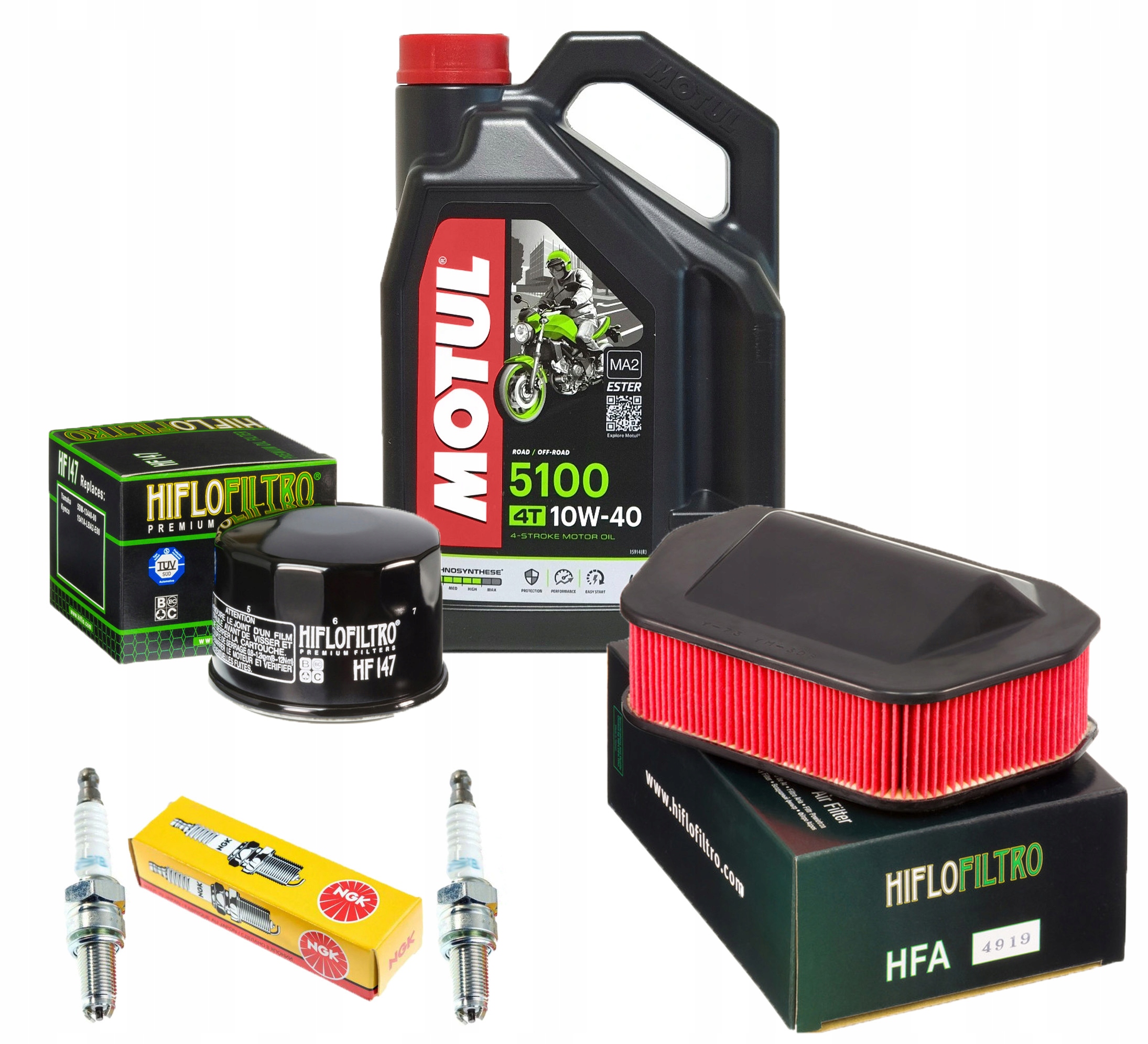 Filtr YAMAHA XVS 1300 07-09 Olej Motul 5100 Świece