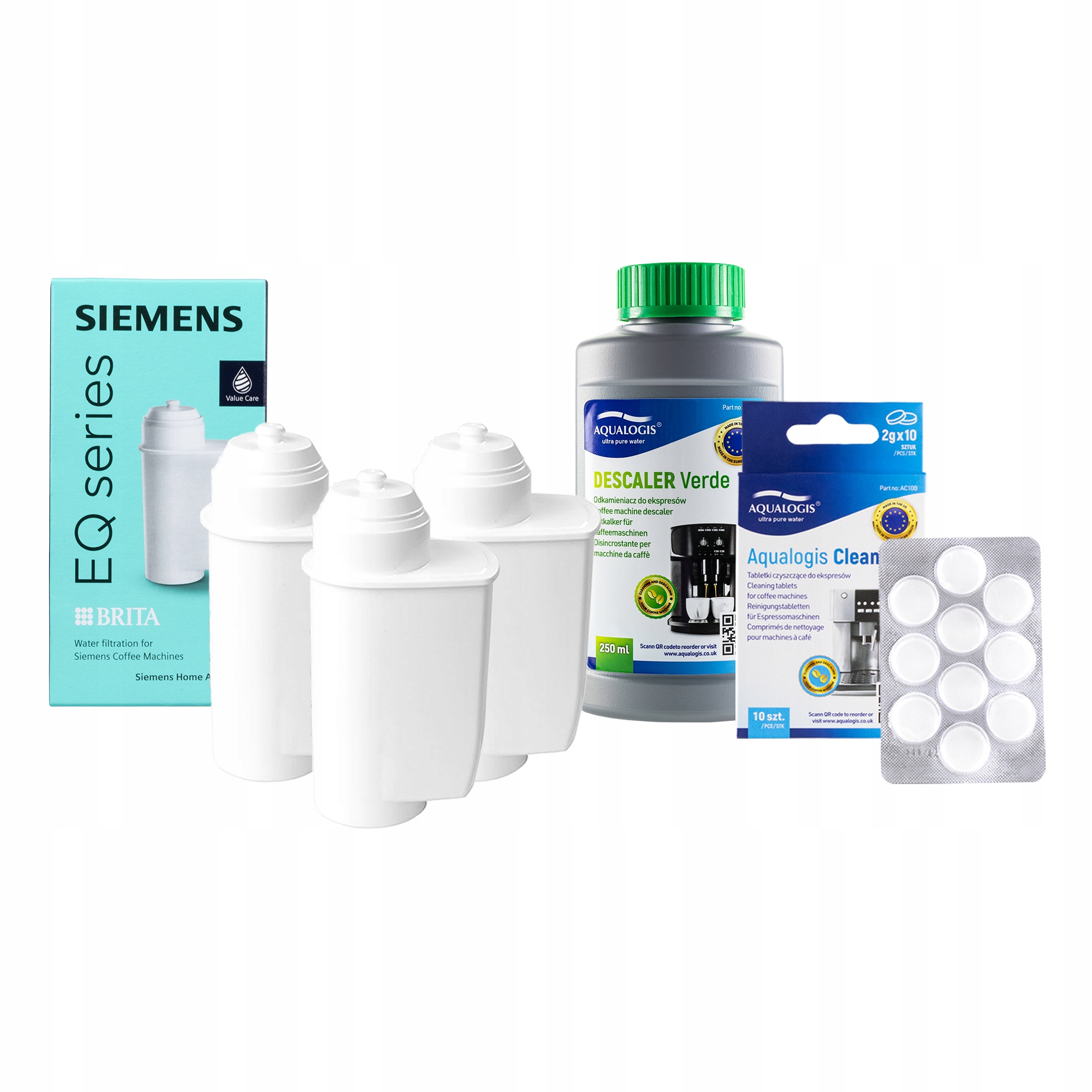 3x Filtr Intenza TZ70003 pro kávovar Siemens Odvápňovač 250 ml Tablety