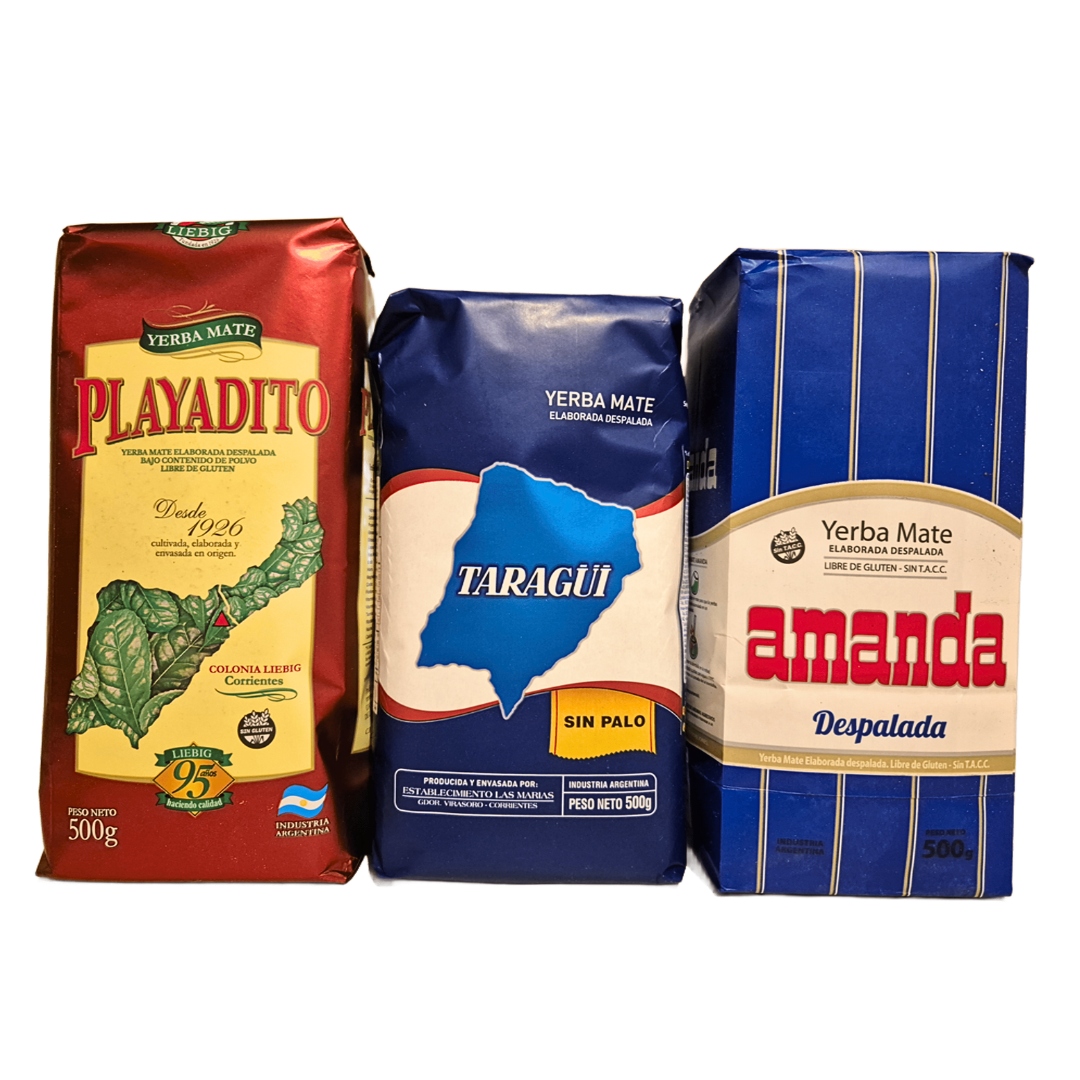 Levně Sada Yerba Mate Silná 3x500g Sin Palo Despalada Taragui Amanda Playadito