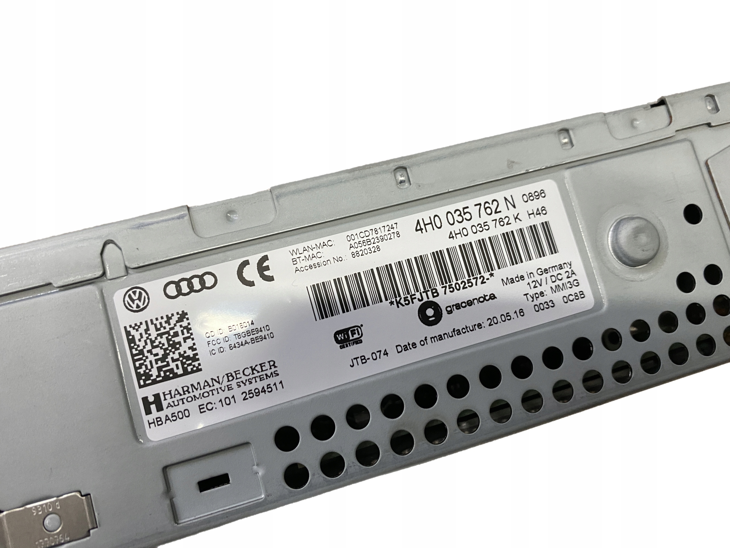 AUDI A8 4H D4 MMI MULTIMEDIA SD 4H0035762N