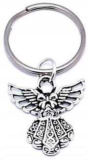 BRELOK ANIOŁ ANIOŁEK PODZIĘKOWANIE KOMUNIA PAMIĄTKA UPOMINEK PREZENT